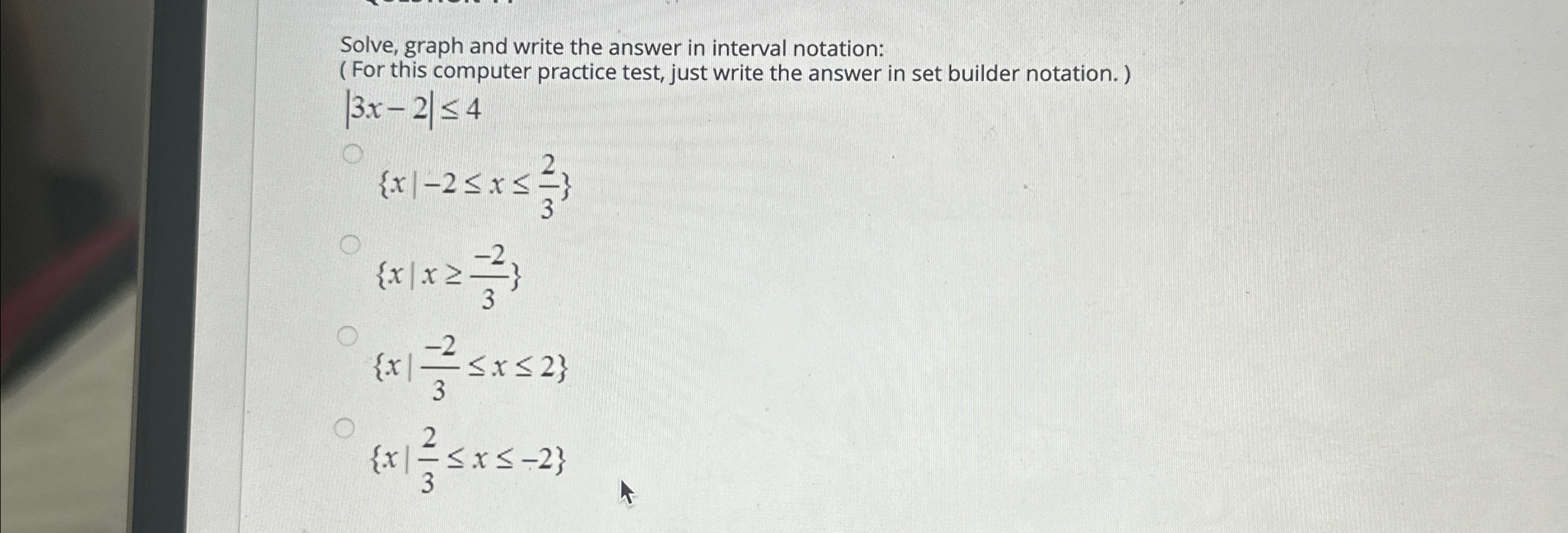 Solved Solve, graph and write the answer in interval | Chegg.com