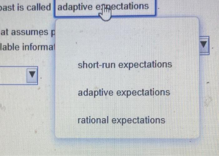 Solved The Inflationary Expectation Model That States | Chegg.com