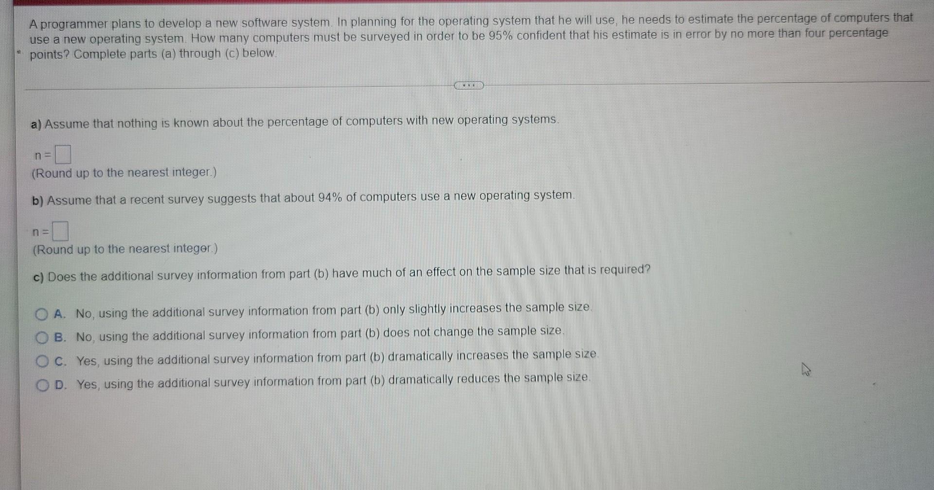 Solved A programmer plans to develop a new software system. | Chegg.com
