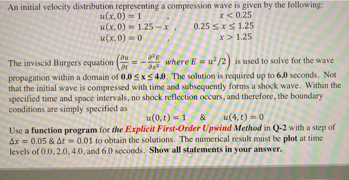 An initial velocity distribution representing a | Chegg.com