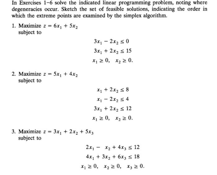 Solved In Exercises 1-6 solve the indicated linear | Chegg.com