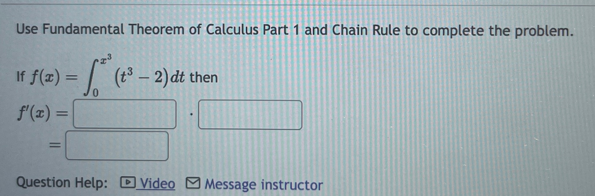 Solved Use Fundamental Theorem Of Calculus Part 1 ﻿and Chain 4956