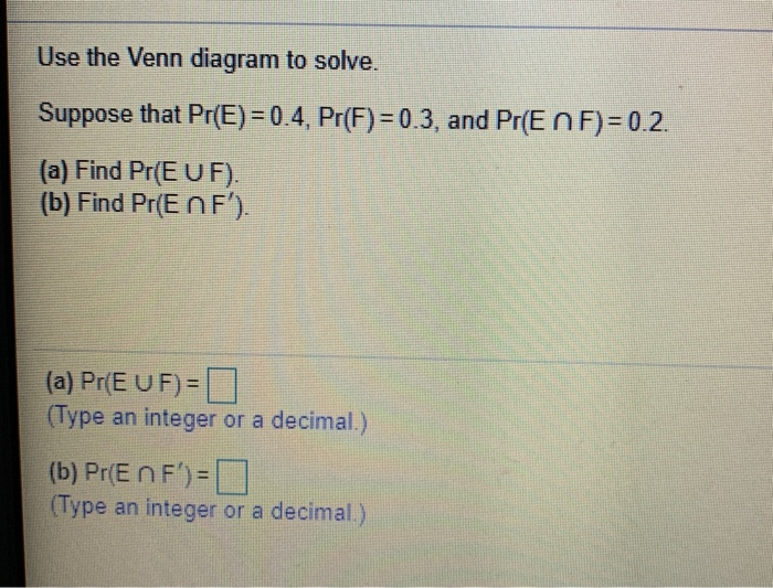 Solved Use The Venn Diagram To Solve. Suppose That | Chegg.com