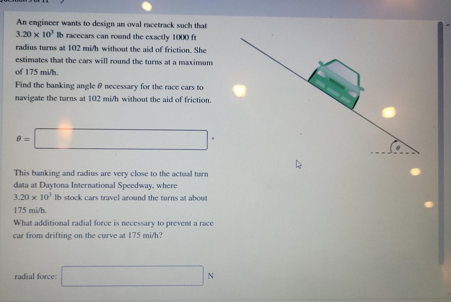 Solved An engineer wants to design an oval racetrack such