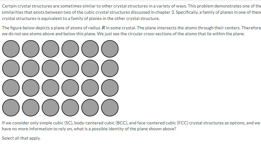 Solved Certain crystal structures are sometimes similar to | Chegg.com