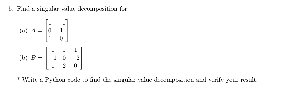 Solved Find a singular value decomposition | Chegg.com