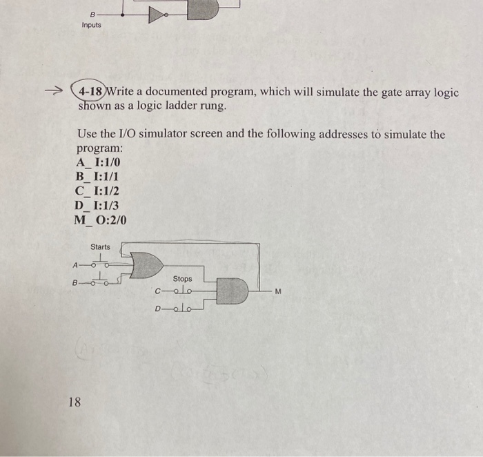 Solved Inputs (4-18 Write a documented program, which will | Chegg.com