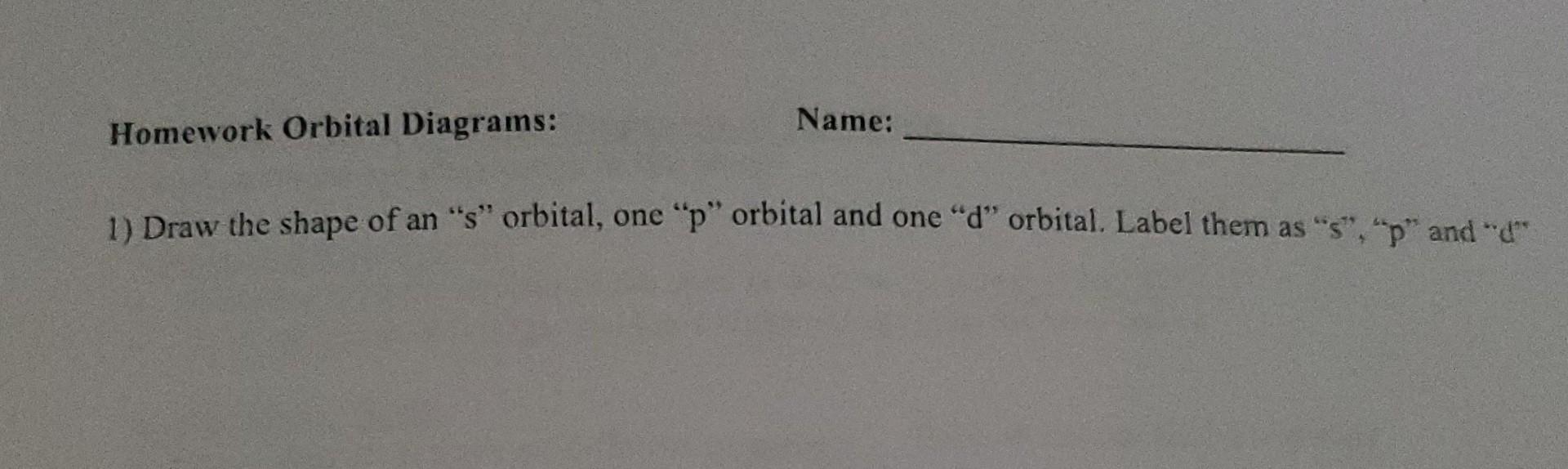 draw the shape of one of the d orbitals