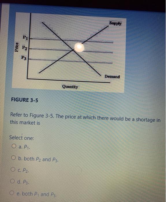 Solved Supply P1 Price P3 Demand Quantity FIGURE 3-5 Refer | Chegg.com