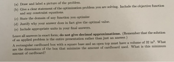 Solved (a) Draw and label a picture of the problem. (b) Give | Chegg.com
