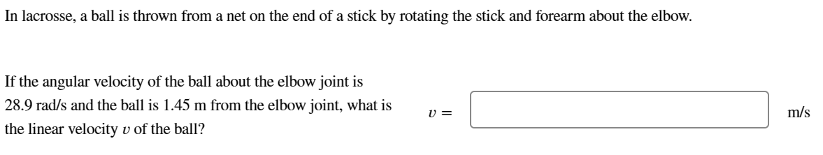 Solved In Lacrosse A Ball Is Thrown From A Net On The End Chegg Solved In Lacrosse A Ball Is Thrown From A Net On The End Chegg