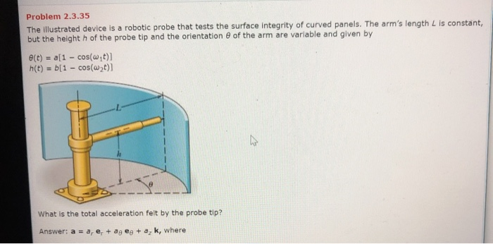 Solved Problem 2.3.35 The illustrated device is a robotic | Chegg.com