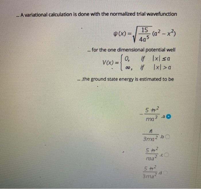 750 D What Would Be The Ground State Energy Of The Chegg Com