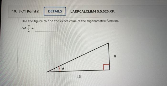 Solved Use The Figure To Find The Exact Value Of The | Chegg.com