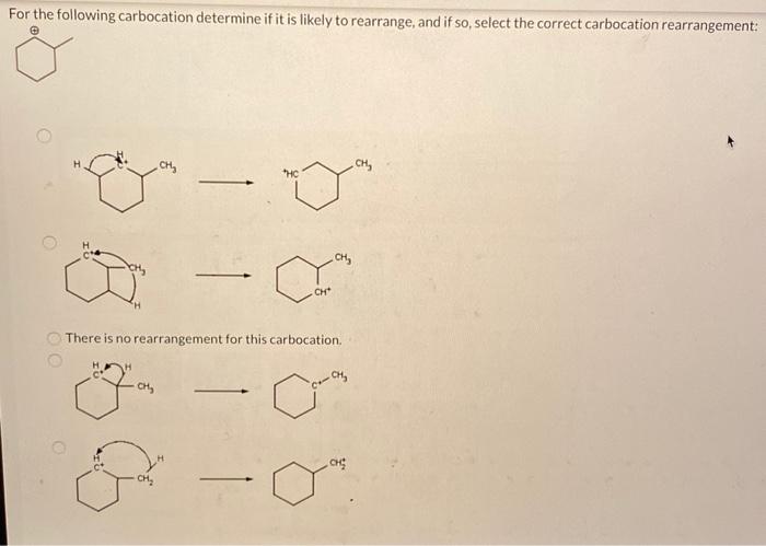 Solved For the following carbocation determine if it is | Chegg.com