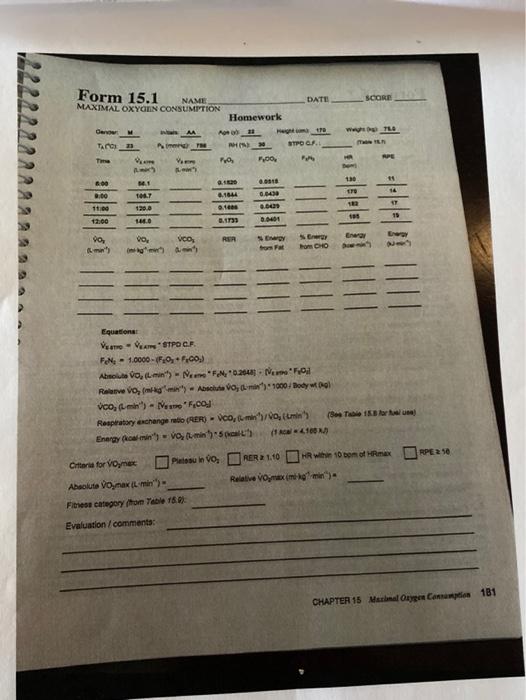 Form 4.1 NAME DATE SCORE ISOTONIC (DYNAMIC STRENGTH | Chegg.com