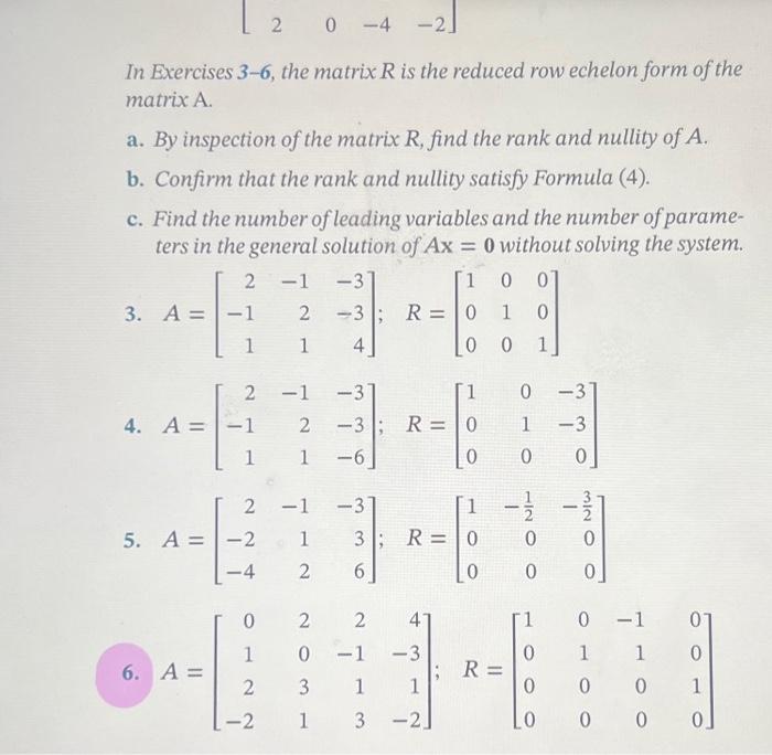 Solved In Exercises 3-6, the matrix R is the reduced row | Chegg.com