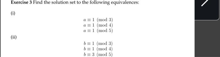 Solved Exercise 3 Find The Solution Set To The Following | Chegg.com