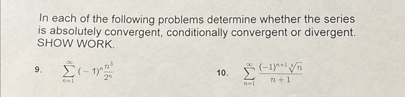 Solved In each of the following problems determine whether | Chegg.com