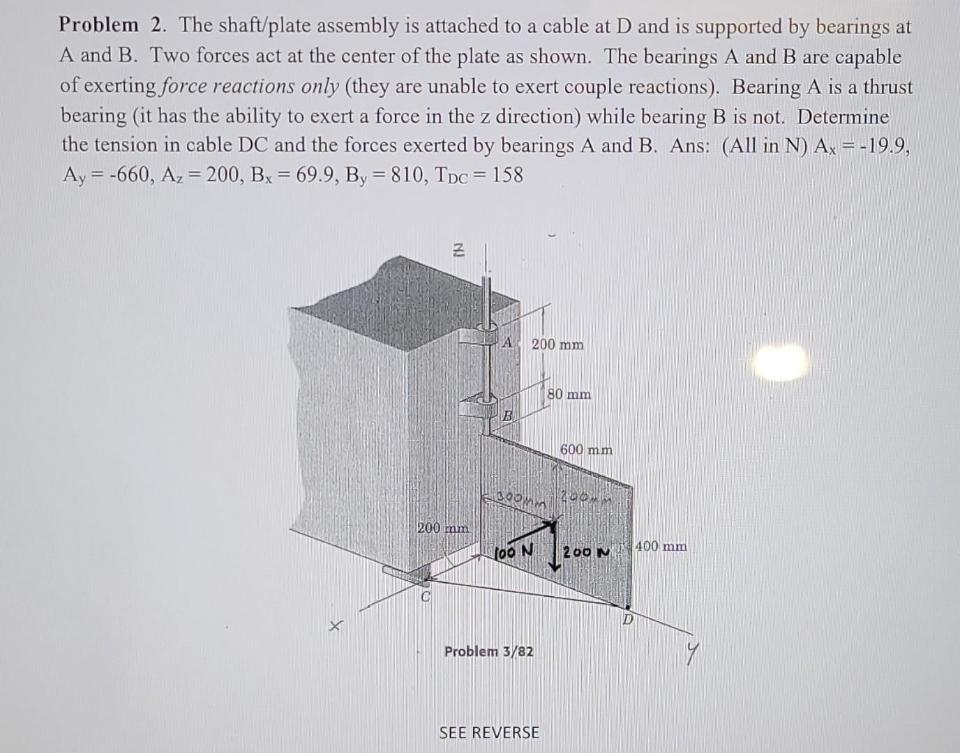 Solved Problem 2. The shaft/plate assembly is attached to a | Chegg.com