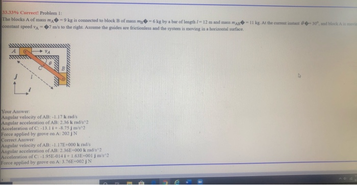 Solved The correct answer for this problem is under the | Chegg.com