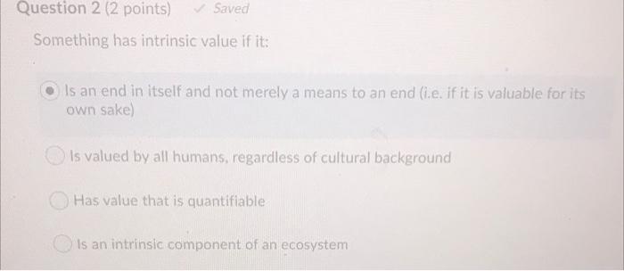 Solved Question 1 (2 points) Saved According to the | Chegg.com