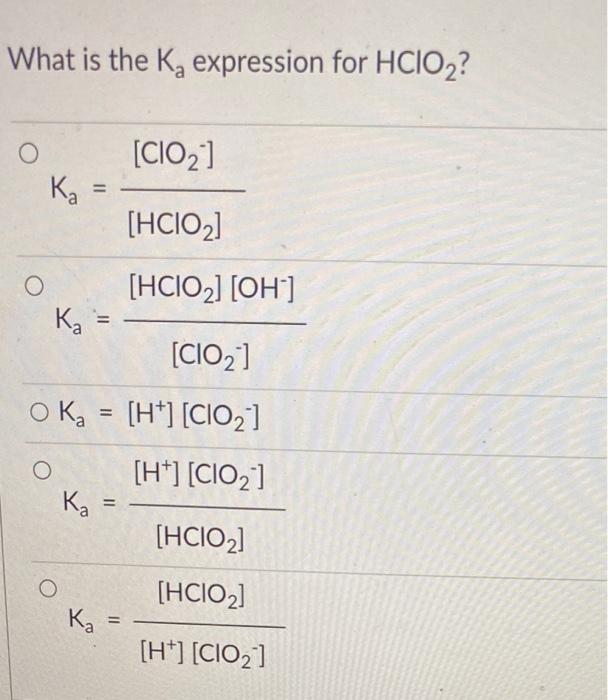 ka of hcl02