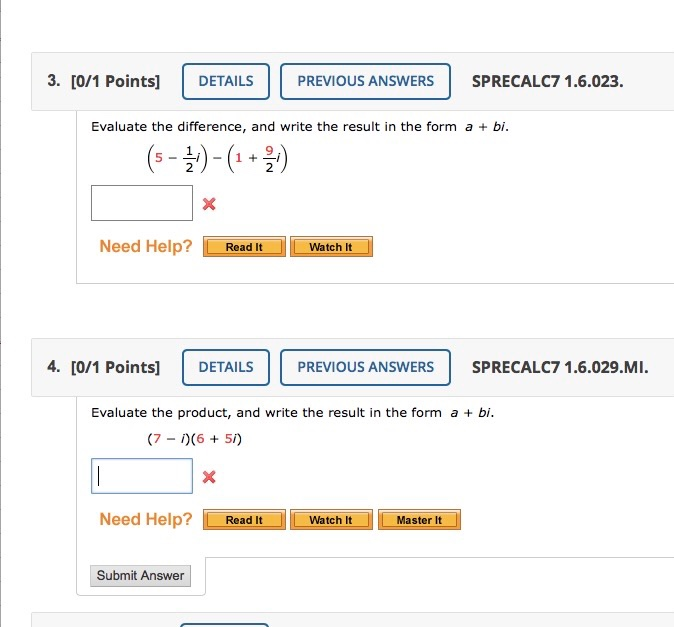 Solved 3 [0 1 Points Details Previous Answers Sprecalc7