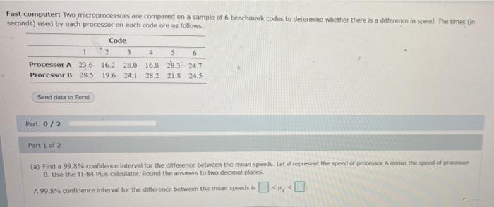 Solved Fast computer: Two microprocessors are compared on a | Chegg.com