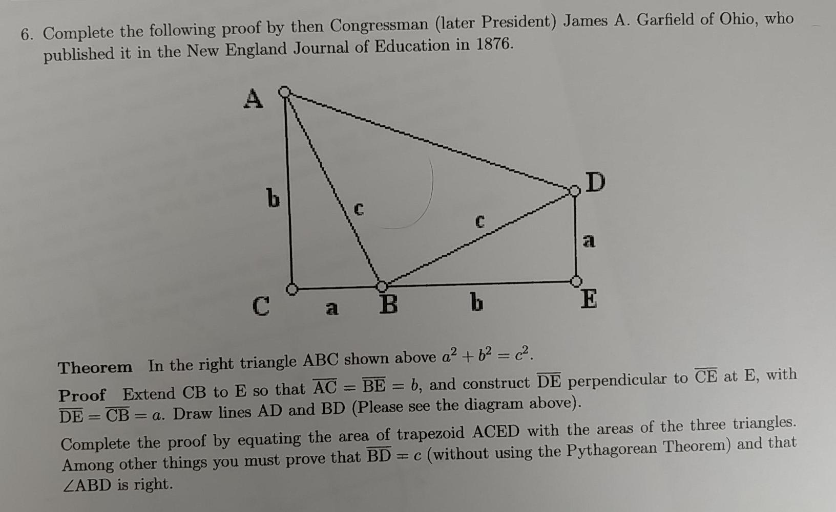 Solved 6. Complete the following proof by then Congressman | Chegg.com