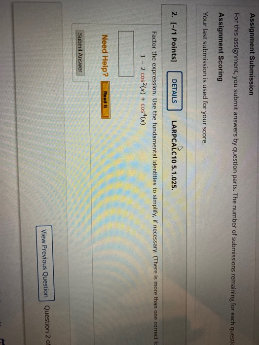 Solved Assignment Submission For this assignment, you submit | Chegg.com
