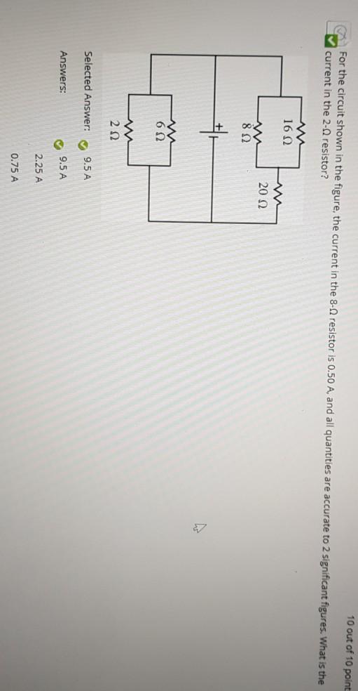 Solved 10 out of 10 point For the circuit shown in the | Chegg.com