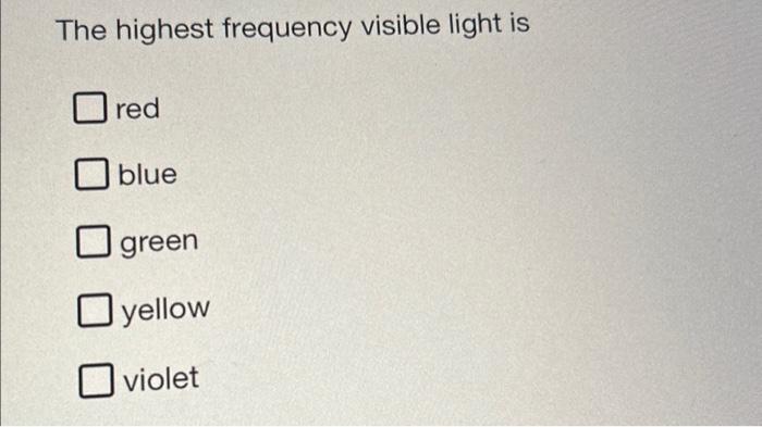 what is the frequency number of the red visible light