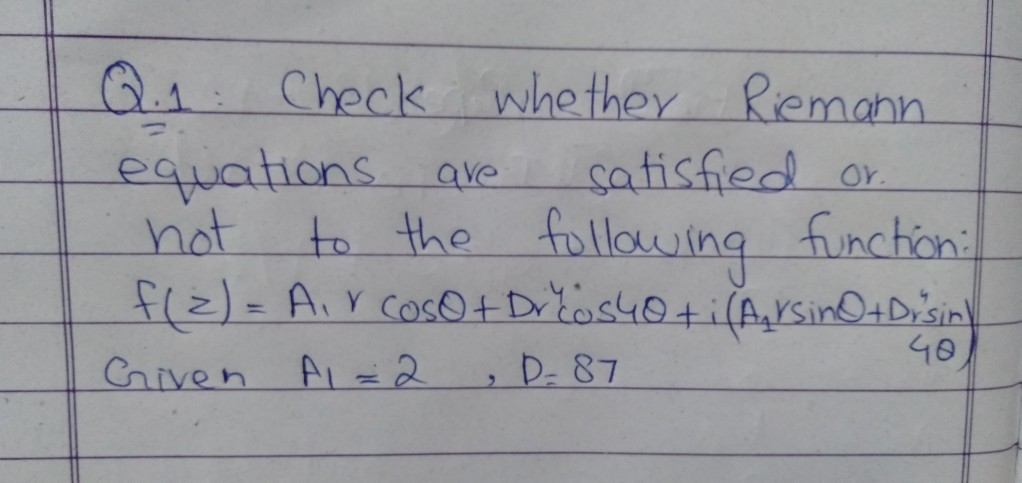 Solved Question of Complex Variables and Transforms.Solve | Chegg.com