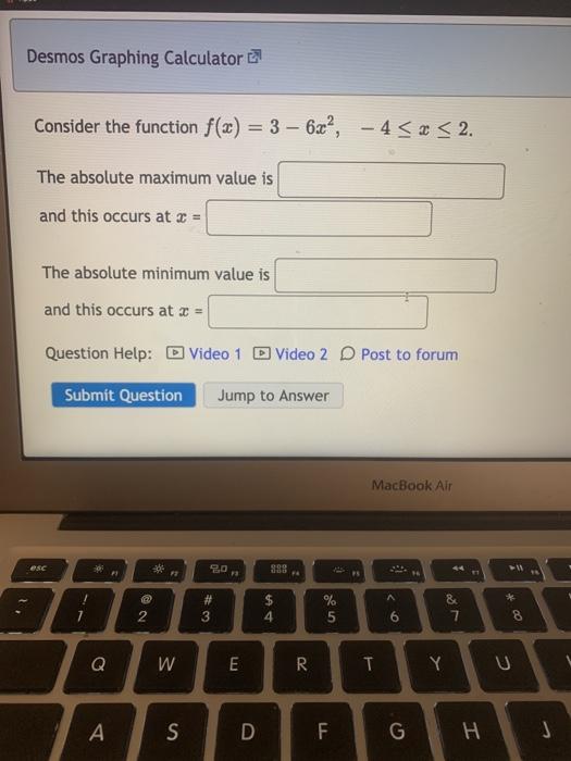 Solved Desmos Graphing Calculator Consider the function f(x) | Chegg.com