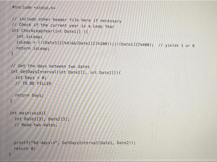 Solved C program please use the base code and include | Chegg.com