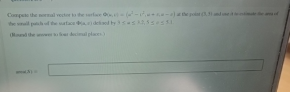 Compute the normal vector to the surface | Chegg.com