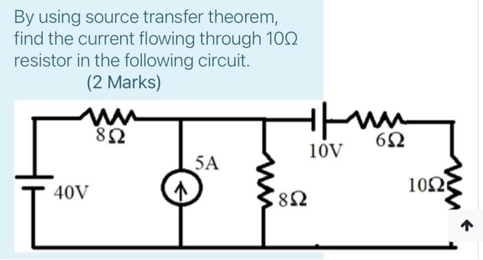 Solved By using source transfer theorem, find the current | Chegg.com