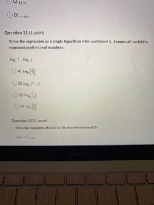 Solved Question 5 (1 point) Write an equivalent expression | Chegg.com