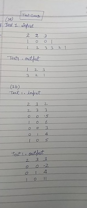 Solved (3a)Matrix Multiplication. Write the following two | Chegg.com