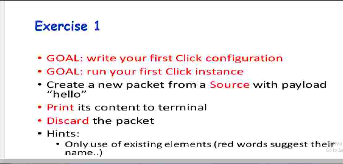 Solved Click Routers Main Concepts Exercise 1 ﻿GOAL write