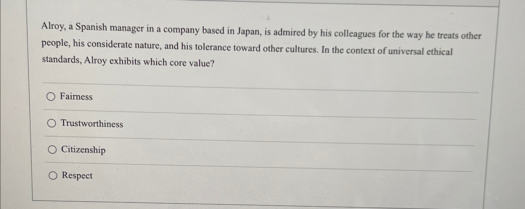 Solved Alroy, a Spanish manager in a company based in Japan, | Chegg.com