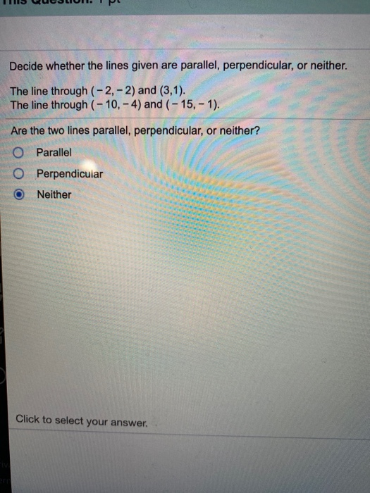 Solved Decide whether the lines given are parallel, | Chegg.com