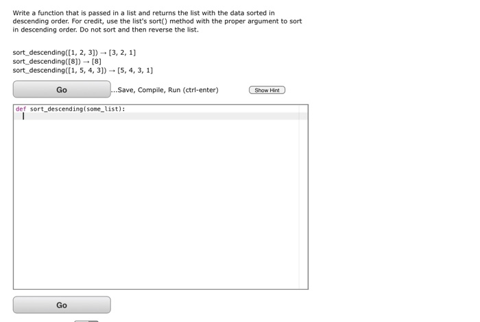 Solved Write a function that is passed in a list and returns | Chegg.com