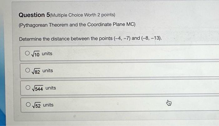 Solved Question 5(Multiple Choice Worth 2 Points) | Chegg.com