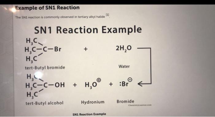 Solved SN1 Reaction Example | Chegg.com