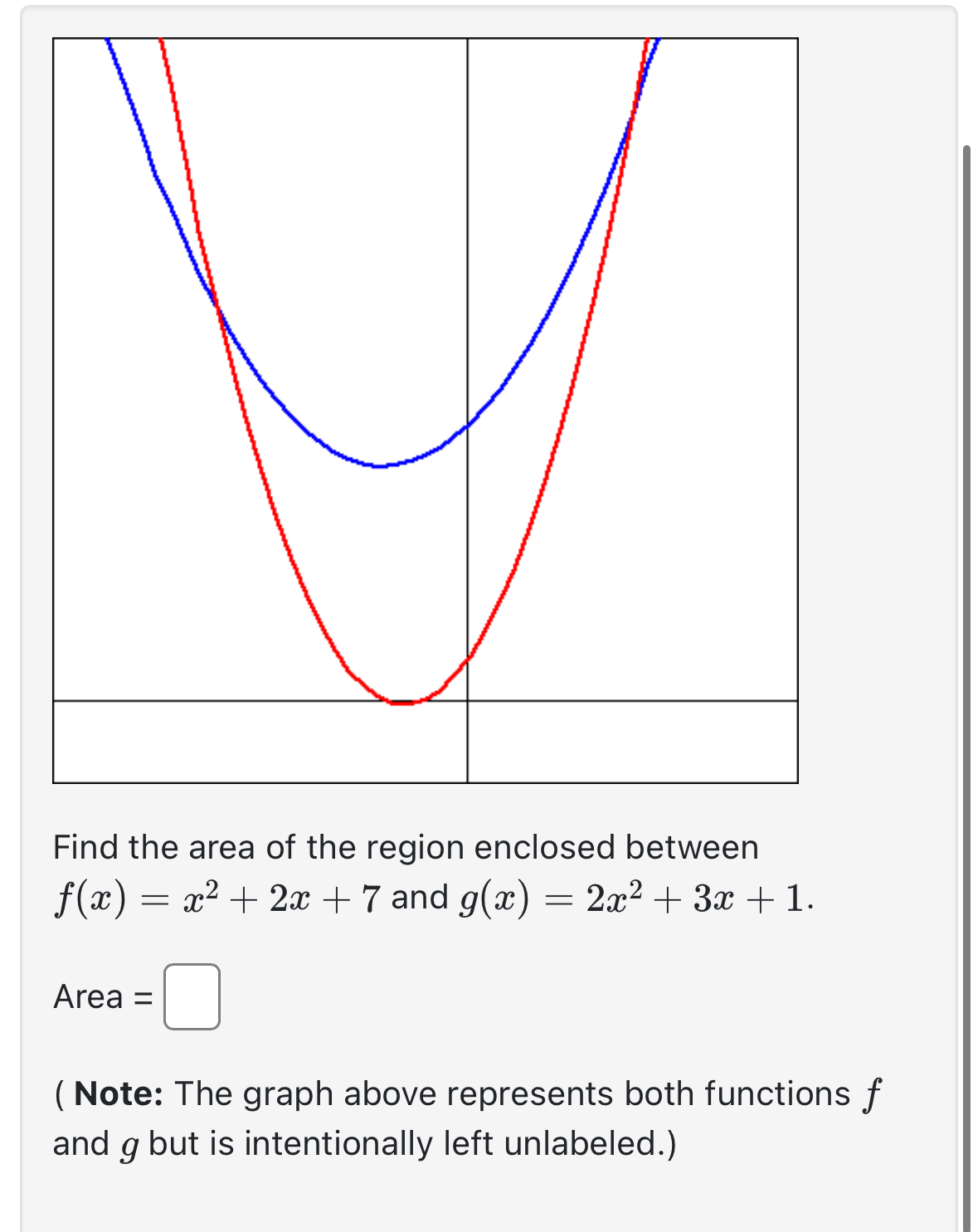 Solved Find the area of the region enclosed between | Chegg.com