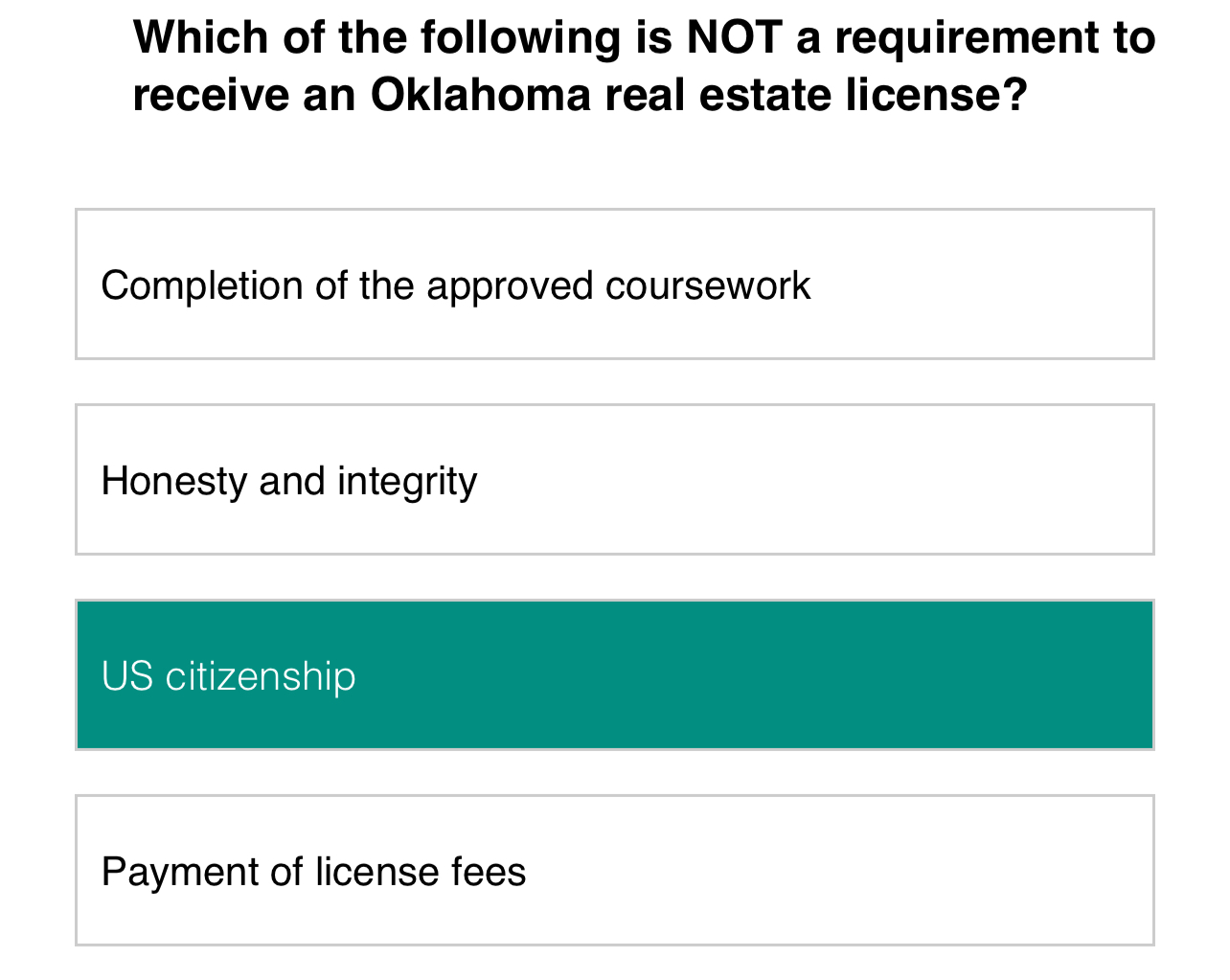 Solved Which of the following is NOT a requirement to