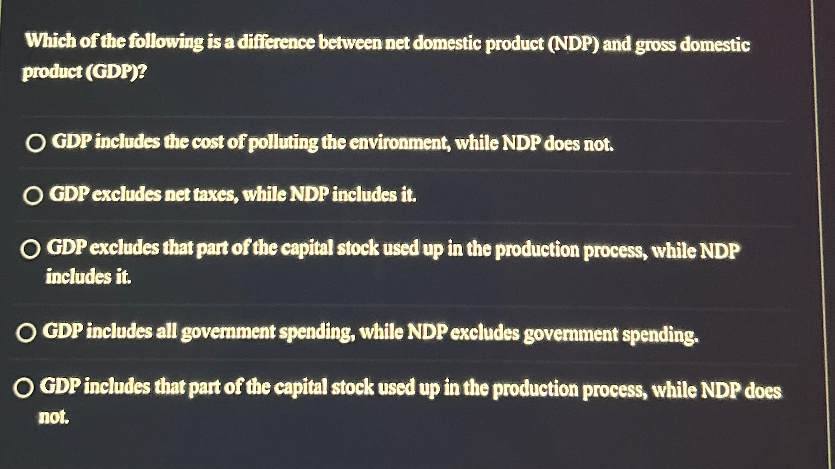 Solved Which of the following is a difference between net | Chegg.com