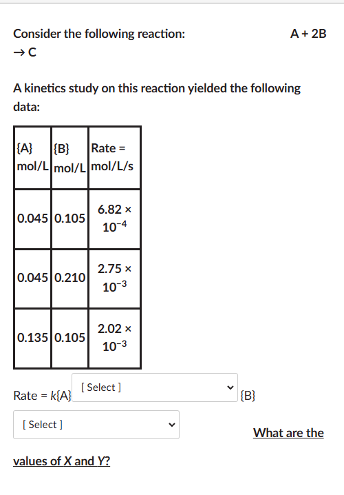 Solved Consider The Following Reaction Consider The Chegg Com